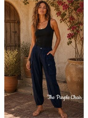 JOHNNY WAS NWT Kiarra Jacquard Pants *Blue Night 10
